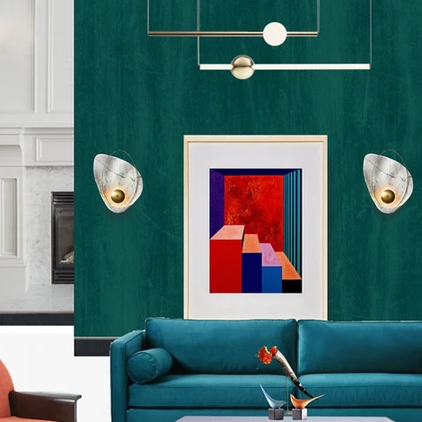 Настенный светильник (бра) Clam белый Мрамор ImperiumLoft Clam01 (133214-22) (LED, 220V)