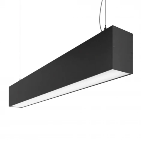 Подвесной светодиодный светильник линейный 5000K алюминий/черный Uniel ULO-K10D 52W/5000K/L120/H IP40 BLACK