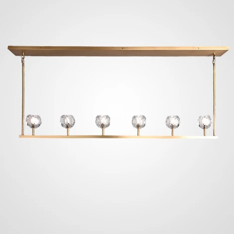 Подвесной светильник Rh Boule De Cristal Linear Chandelier 6 Bronze ImperiumLoft 40,1222 (220V)