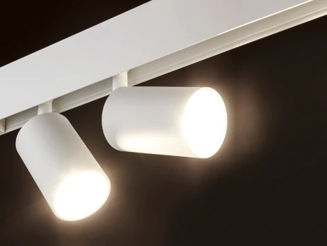 Трековый светильник магнитный, светодиодный, белый, 2*10Вт, 48V, IP20 3000К Lumker SY-LINK SY-LINK-DBS-WH-2/10-WW