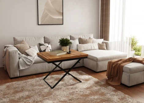 Стол трансформер 1, чёрный/дуб вотан ГЗМИ Орфей 102133