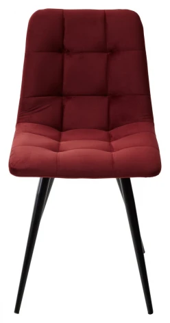 Обеденный стул M-City CHILLI-Q винный #H47, велюр / черный каркас