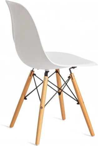 Стул CINDY (EAMES) (mod. 1801) / 1 шт. в упаковке (Дерево бук,Металл,Пластик /Белый)