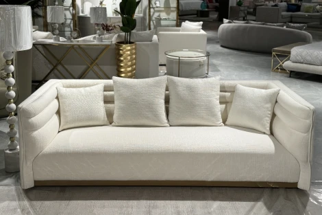 Диван трехместный GD/Toledo св.бежевый рогожка Norton Svbeg 236*97**77см Garda Decor