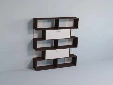 Стеллаж Удобный УС-3, Венге темный/Венге светлый, МАМА