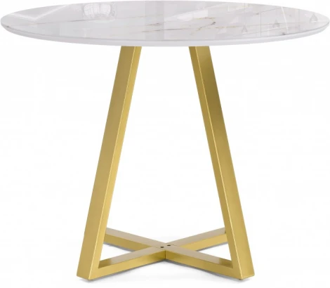 Стеклянный стол Норфолк 100 (Норфолк 100х78 золото) Woodville арт.588042