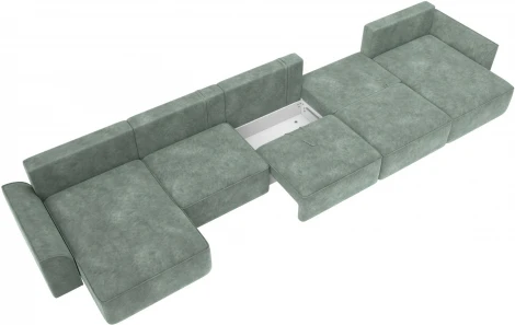 Диван п-образный Лига-048 НПБ МегаЛонг Лига Диванов (Велюр) арт.128321