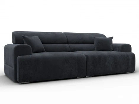 Диван прямой Лига-109 НПБ (ДСП,Фанера,Велюр/Темно-серый) Лига Диванов 136490