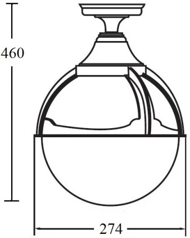 Потолочный светильник уличный Oasis Light GENOVA 88105A Bl (220V, фонарь, шар, IP44)