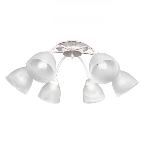 Люстра потолочная Day&Night, 6 плафонов, белый с золотом