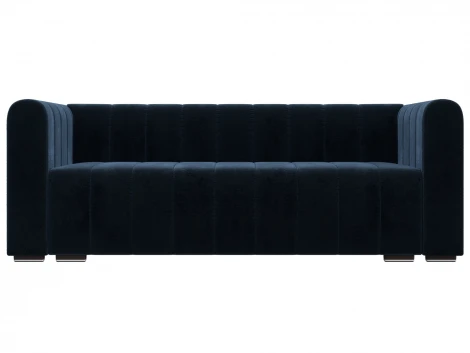 Диван прямой Лига-073 (ДСП,Фанера/Пластик/Велюр/Синий) Лига Диванов 129996
