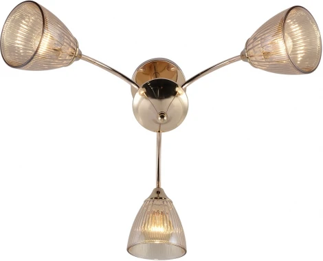 Потолочная люстра на штанге Escada Amelia 1129/3P 3x60Вт E27, металл/стекло, золото (220V)