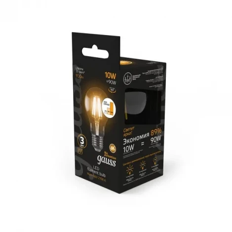 Лампочка светодиодная E27 10W 220V 2700K Gauss 102802110