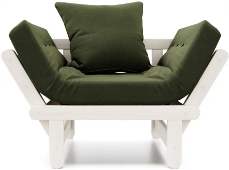 Кресло Arsko Сламбер беленый дуб зеленый велюр