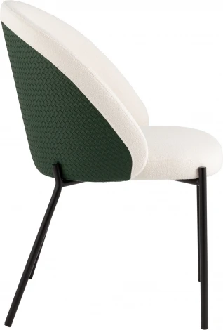 Стул обеденный Adelinde бежевый с зеленой экокожей Stool Group арт.УТ000038521