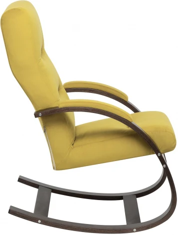 Кресло-качалка Leset Милано (Фанера,Березовый шпон,Металл,Велюр/Желтый) арт.2500000065514