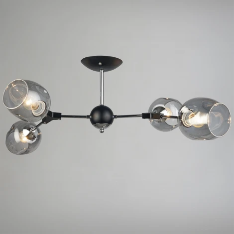 Потолочная люстра на штанге Reluce 04210-0.3-04 BK+CR (220V)
