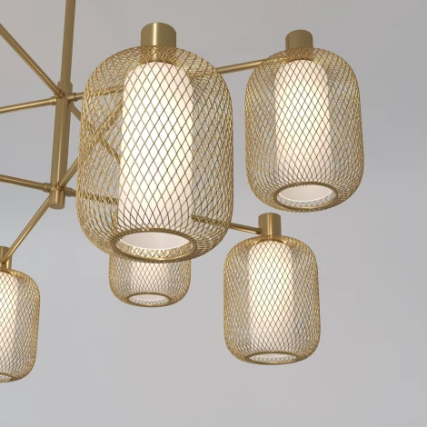 Потолочная люстра на штанге Eurosvet Voile 30192/8 золото (220V)