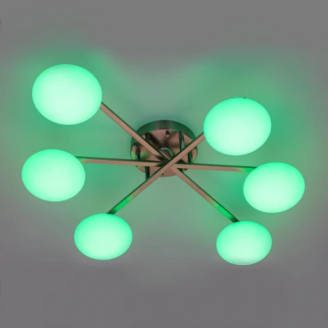 Потолочная люстра RGB на штанге Citilux Atman Smart CL226A161 (LED, 220V, голосовое управление, пульт управления, управление смартфоном, умный дом - Алиса, Маруся, Салют)