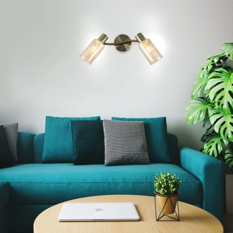 Спот Escada Kappa 682/2A 2x40Вт E14, металл/стекло, античная бронза