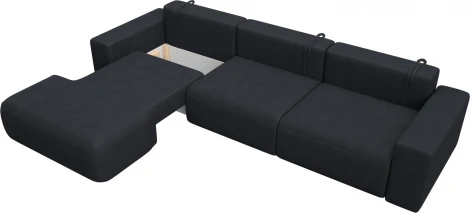 Диван угловой Лига-036 НПБ Классик Лонг левый угол Лига Диванов (Замша) арт.127798L