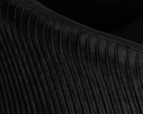 Кресло дизайнерское DOBRIN EDISON (черный велюр (1922-21)) 8600-LM 8600-LM, цвет сиденья черный (1922-21), основания хром