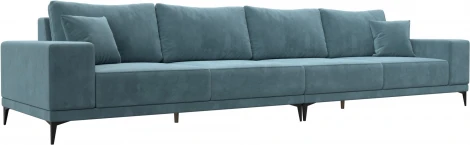 Диван прямой Льюес Лонг (Бирюзовый/Велюр) Лига Диванов арт.122384