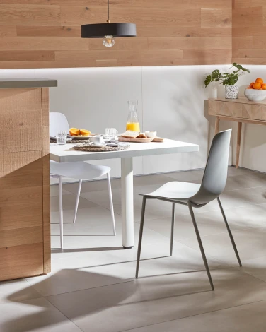 Обеденный стул La Forma (ex Julia Grup) Whatts (Белый/ Полипропилен,Металл,Пластик,Сталь)