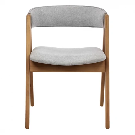Стул Alan серый букле с ножками цвета орех Bradex Home арт.RF 0819