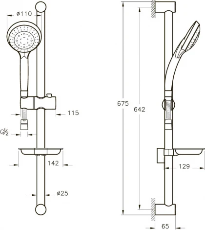 Душевой гарнитур VitrA Cozy 5F A45682EXP