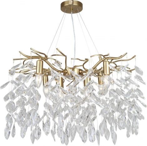 Подвесная люстра Stilfort Ramo 2180/05/08P (220V, хрусталь, на тросе, листья, ветки)