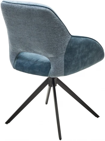 Стул BERRIES 360 град. Синий Loris-37, велюр/ темно-синий 7525-56, велюр/ черный каркас, DISAUR