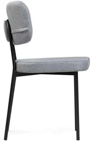 Стул Woodville на металлокаркасе Вакао серый / черный 528467