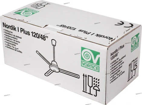 Вентилятор потолочный Vortice Nordik International Plus, 3 лопасти, белый