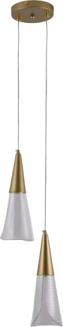 Подвесной светодиодный светильник Natali Kovaltseva Triangle LED LAMPS 81117/2C 14W, золотой, LED (220V, на проводе)