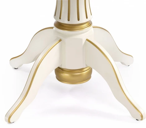 Стол деревянный Woodville Павия 100 крем / золотая патина арт.615208