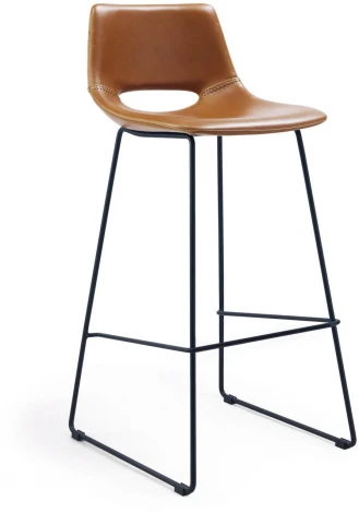 Барный стул La Forma (ex Julia Grup) Zahara (Коричневый,Черный/ Сталь,Металл,Пена) 58262