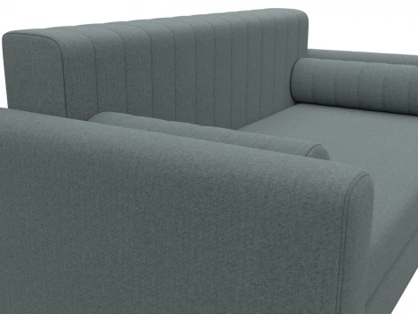 Диван прямой Лига-070 (ЛДСП,Брус,Фанера/Дерево/Рогожка/Серый) Лига Диванов 129647