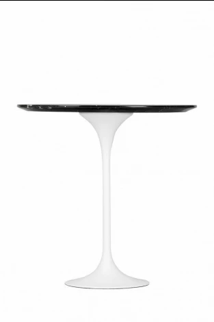 Кофейный стол Tulip Marble H52 Белый матовый Мрамор китайский черный