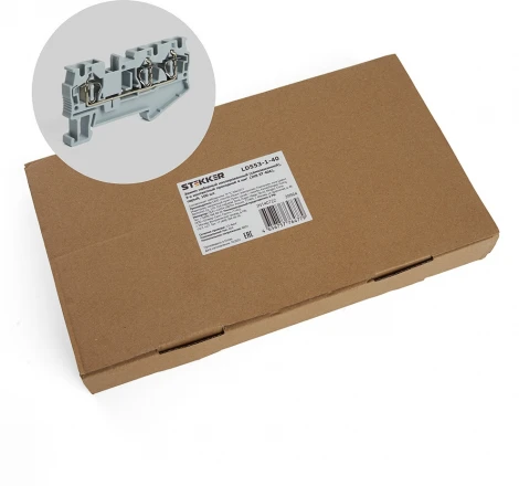 Зажим пружинный 3-х проводной проходной ЗНИ 4 мм2 Stekker 39964