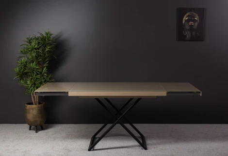 Стол трансформер Левмар Shift V41/S53 (капучино/черные опоры)