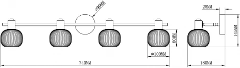 Спот Moderli Katrin V3033-4C