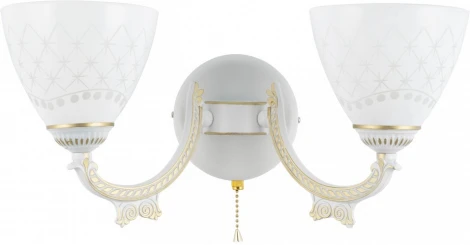 Бра с выключателем Arte Milano AM343837 343837/2W WT+G (220V)