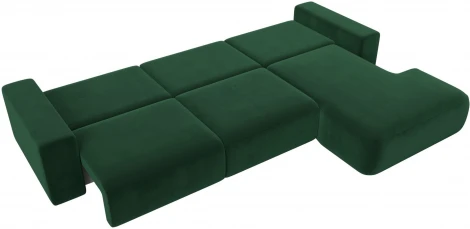 Диван угловой Лига-036 НПБ Классик Лонг правый угол (Зеленый/Велюр) Лига Диванов арт.121393
