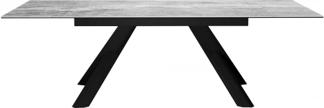 Стол DikLine KX160 мрамор C31 (керамика серая глянец)/опоры черные арт.00-00071867