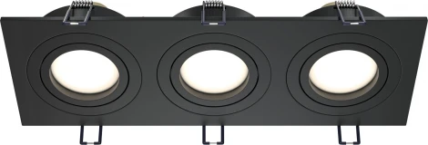 Встраиваемый светильник Atom GU10 3x50Вт Maytoni Technical DL024-2-03B (220V)