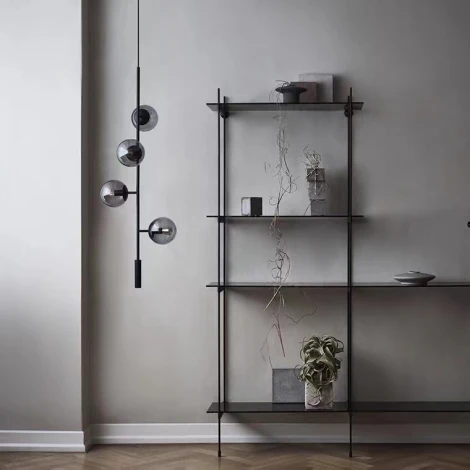 Подвесной светильник iLamp Artis 8149P/4B BK-SM (220V, на тросе, шарики)