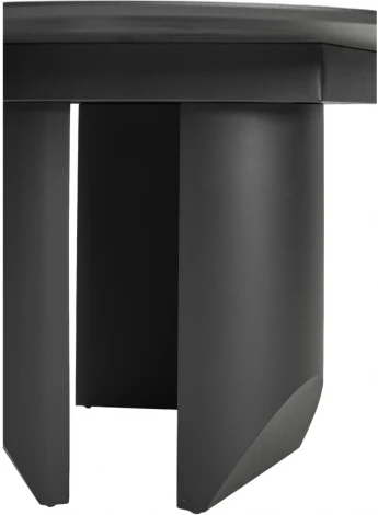 Стол КОЛИЗЕЙ D140 ARCTIC OCEAN, Белый мрамор, керамика / Черный каркас М-City