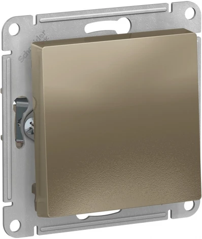 Переключатель встраиваемый перекрестный одноклавишный (шампань) Systeme Electric AtlasDesign ATN000571