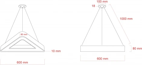 Подвесной светильник светодиодный ЭРА SPO-153-B-40K-030 (220V, на тросе, IP40)